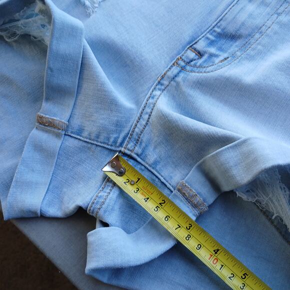 Aeropostale Flex Effects High-Rise Denim Shorts L ? no tag unisex distressed - Picture 10 of 13